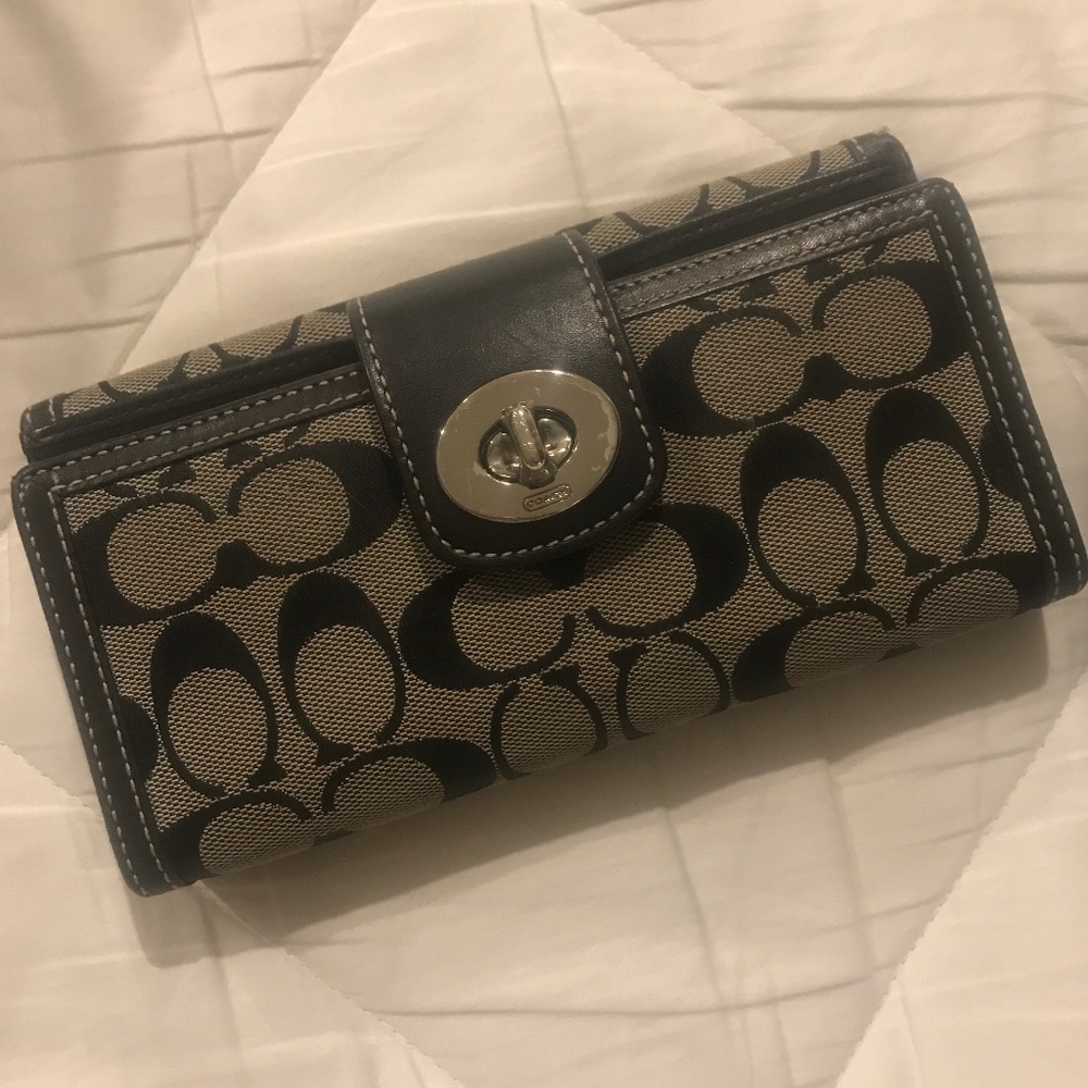 COACH Signature Wallet Black/Grey